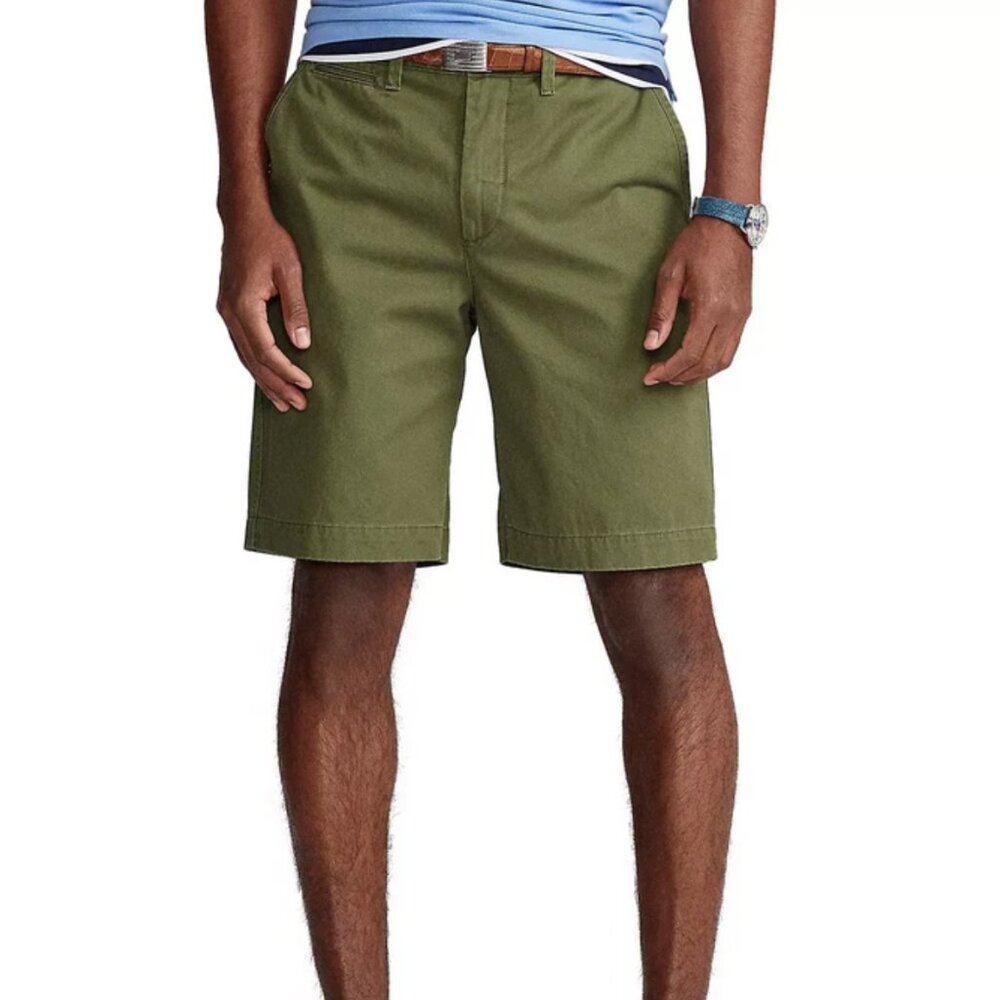 Polo Ralph Lauren 10-Inch Relaxed Fit Chino Shorts Dark Green Size 32